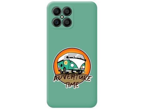 Funda para Huawei Honor X8 TUMUNDOSMARTPHONE Silicona Líquida Dibujos Adventure Time Verde