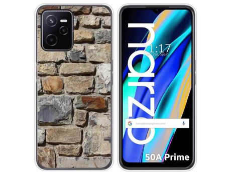 Funda para Realme Narzo 50A Prime TUMUNDOSMARTPHONE Dibujos Ladrillo 03 Multicolor