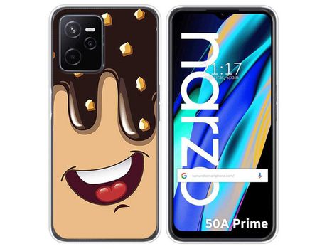 Funda para Realme Narzo 50A Prime TUMUNDOSMARTPHONE Dibujos Helado Chocolate Multicolor