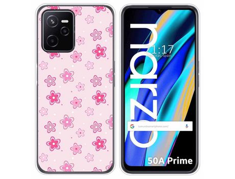Funda para Realme Narzo 50A Prime TUMUNDOSMARTPHONE Dibujos Flores Multicolor