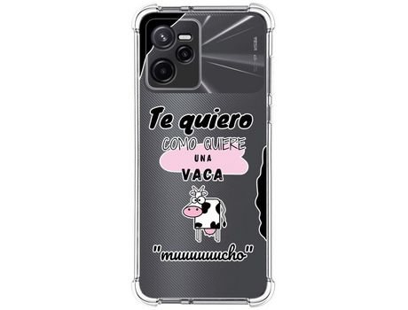 Funda para Realme Narzo 50A Prime TUMUNDOSMARTPHONE Dibujos Antigolpes Vaca Multicolor