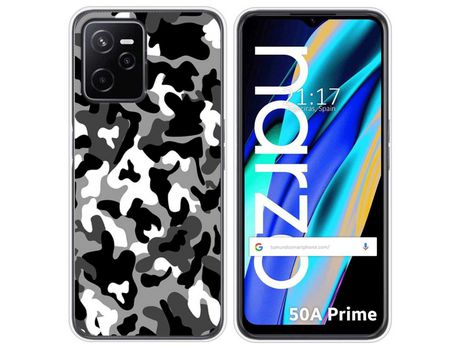 Funda para Realme Narzo 50A Prime TUMUNDOSMARTPHONE Dibujos Snow Camuflaje Multicolor