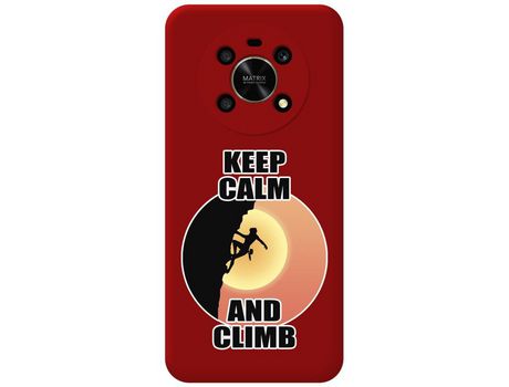 Funda para Huawei Honor Magic 4 Lite TUMUNDOSMARTPHONE Silicona Líquida Dibujos Mujer Escalada Rojo