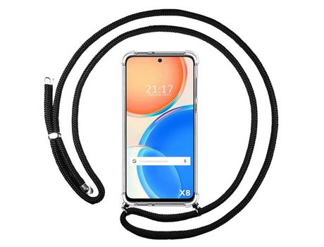 Funda para Huawei Honor X8 TUMUNDOSMARTPHONE Colgante Negro