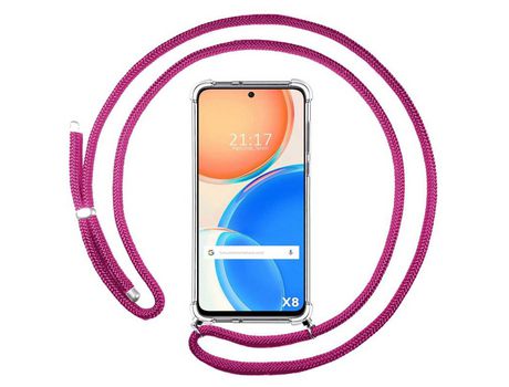 Funda para Huawei Honor X8 TUMUNDOSMARTPHONE Colgante Rosa