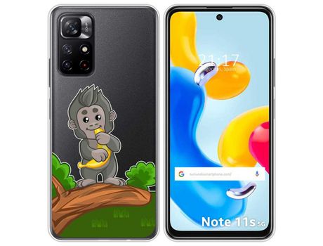 Funda para Xiaomi Redmi Note 11s 5G TUMUNDOSMARTPHONE Dibujos Transparente Mono Multicolor