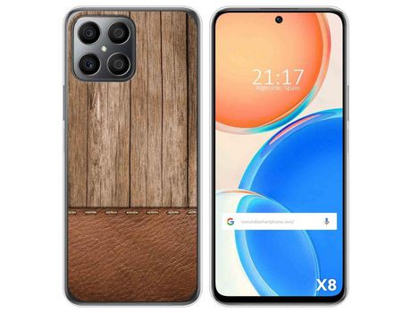 Funda para Huawei Honor X8 TUMUNDOSMARTPHONE Dibujos Madera 09 Multicolor