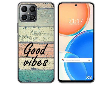 Funda para Huawei Honor X8 TUMUNDOSMARTPHONE Dibujos Madera 01 Multicolor