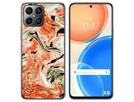 Funda para Huawei Honor X8 TUMUNDOSMARTPHONE Dibujos Mármol 12 Multicolor