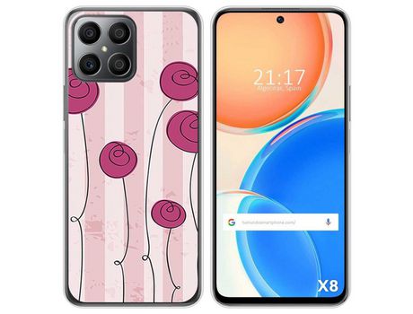 Funda para Huawei Honor X8 TUMUNDOSMARTPHONE Dibujos Flores Vintage Multicolor