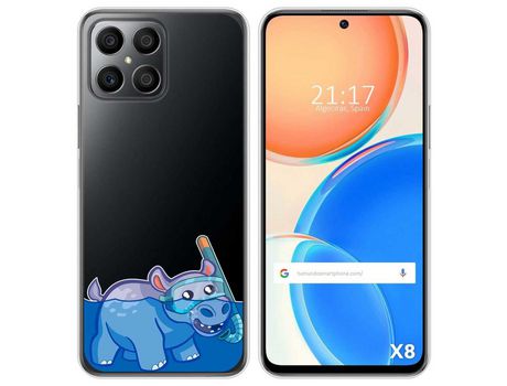 Funda para Huawei Honor X8 TUMUNDOSMARTPHONE Dibujos Transparente Hipo Multicolor