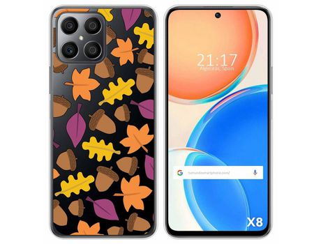 Funda para Huawei Honor X8 TUMUNDOSMARTPHONE Dibujos Transparente Otoño Multicolor