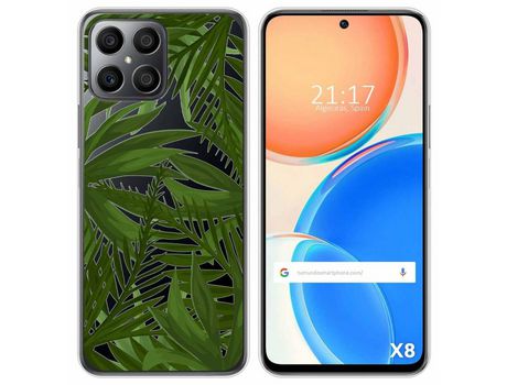 Funda para Huawei Honor X8 TUMUNDOSMARTPHONE Dibujos Transparente Jungla Multicolor