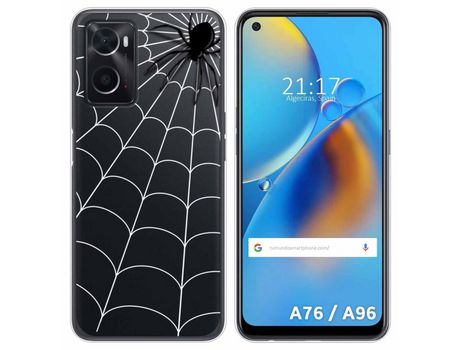 Funda para Oppo A76 / A96 TUMUNDOSMARTPHONE Dibujos Transparente Araña Multicolor