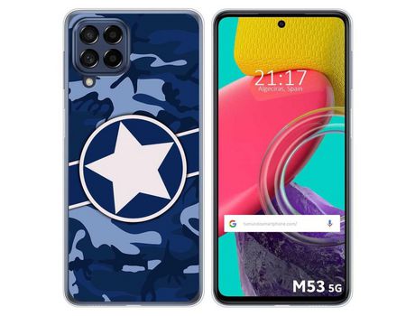 Funda para Samsung Galaxy M53 5G TUMUNDOSMARTPHONE Dibujos Camuflaje 03 Multicolor