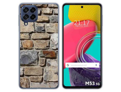 Funda para Samsung Galaxy M53 5G TUMUNDOSMARTPHONE Dibujos Ladrillo 03 Multicolor