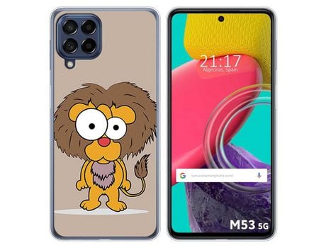 Funda para Samsung Galaxy M53 5G TUMUNDOSMARTPHONE Dibujos León Multicolor