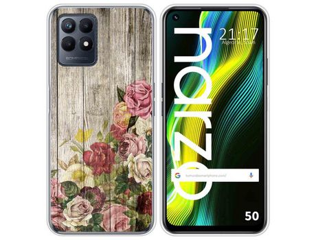 Funda para Realme Narzo 50 TUMUNDOSMARTPHONE Dibujos Madera 08 Multicolor