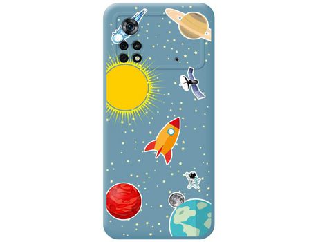 Funda para Xiaomi POCO X4 Pro 5G TUMUNDOSMARTPHONE Silicona Líquida Dibujos Espacio Azul