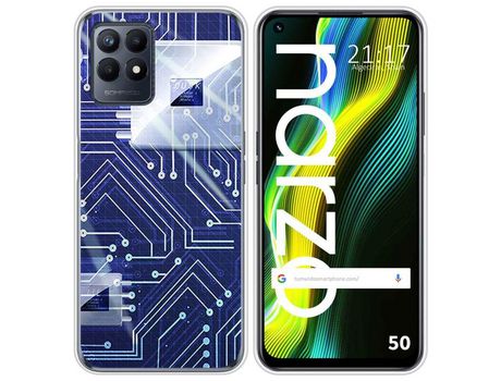 Funda para Realme Narzo 50 TUMUNDOSMARTPHONE Dibujos Circuito Multicolor