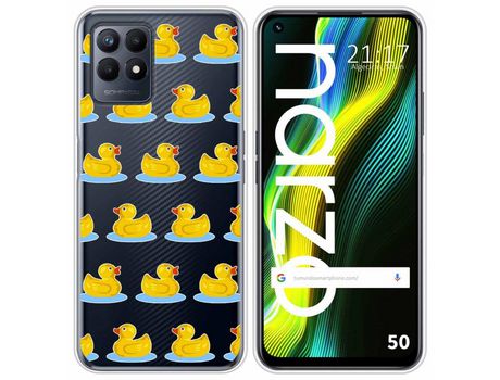 Funda para Realme Narzo 50 TUMUNDOSMARTPHONE Dibujos Transparente Pato Multicolor