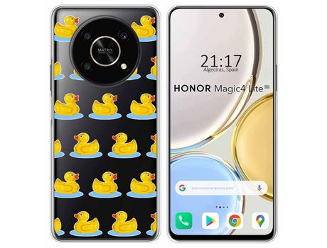 Funda para Huawei Honor Magic 4 Lite TUMUNDOSMARTPHONE Dibujos Transparente Pato Multicolor