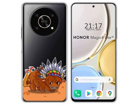 Funda para Huawei Honor Magic 4 Lite TUMUNDOSMARTPHONE Dibujos Transparente Bufalo Multicolor