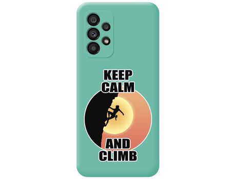 Funda para Samsung Galaxy A33 5G TUMUNDOSMARTPHONE Silicona Líquida Dibujos Mujer Escalada Verde