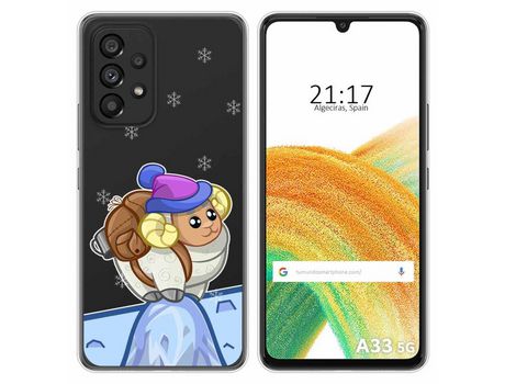 Funda para Samsung Galaxy A33 5G TUMUNDOSMARTPHONE Dibujos Transparente Cabra Multicolor