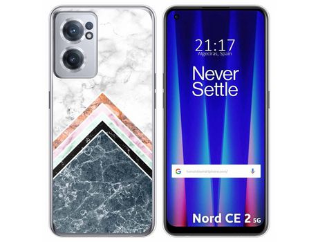 Funda para Oneplus Nord CE 2 5G TUMUNDOSMARTPHONE Dibujos Mármol 05 Multicolor