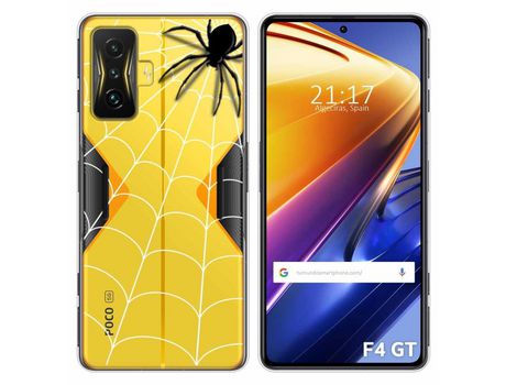 Funda para Xiaomi Poco F4 GT 5G TUMUNDOSMARTPHONE Dibujos Transparente Araña Multicolor