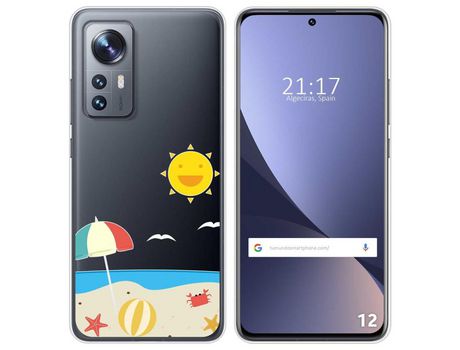 Funda para Xiaomi 12 / 12X 5G TUMUNDOSMARTPHONE Dibujos Transparente Playa Multicolor
