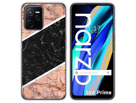 Funda para Realme Narzo 50A Prime TUMUNDOSMARTPHONE Dibujos Mármol 07 Multicolor