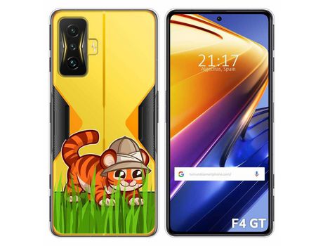 Funda para Xiaomi Poco F4 GT 5G TUMUNDOSMARTPHONE Dibujos Transparente Tigre Multicolor