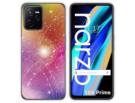 Funda para Realme Narzo 50A Prime TUMUNDOSMARTPHONE Dibujos Abstracto Multicolor