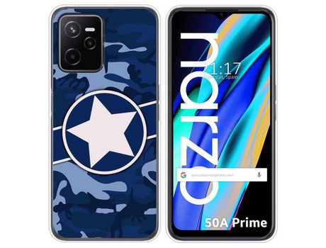 Funda para Realme Narzo 50A Prime TUMUNDOSMARTPHONE Dibujos Camuflaje 03 Multicolor