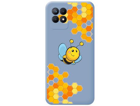 Funda para Realme Narzo 50 TUMUNDOSMARTPHONE Silicona Líquida Dibujos Abeja Azul