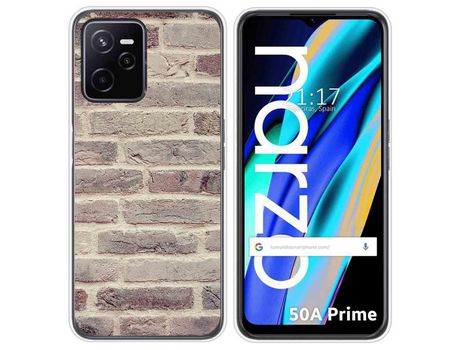 Funda para Realme Narzo 50A Prime TUMUNDOSMARTPHONE Dibujos Ladrillo 01 Multicolor