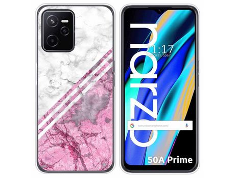 Funda para Realme Narzo 50A Prime TUMUNDOSMARTPHONE Dibujos Mármol 03 Multicolor