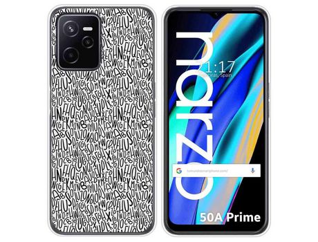 Funda para Realme Narzo 50A Prime TUMUNDOSMARTPHONE Dibujos Letras Multicolor