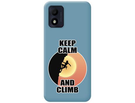 Funda para Alcatel 1B 2022 TUMUNDOSMARTPHONE Silicona Líquida Dibujos Mujer Escalada Azul