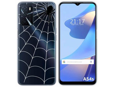 Funda para Oppo A54s TUMUNDOSMARTPHONE Dibujos Transparente Araña Multicolor