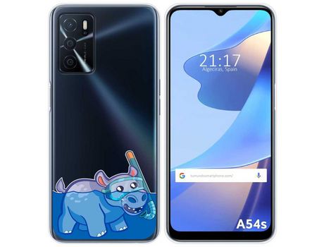Funda para Oppo A54s TUMUNDOSMARTPHONE Dibujos Transparente Hipo Multicolor