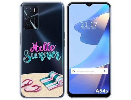 Funda para Oppo A54s TUMUNDOSMARTPHONE Dibujos Transparente Summer Multicolor