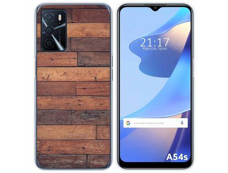 Funda para Oppo A54s TUMUNDOSMARTPHONE Dibujos Madera 03 Multicolor