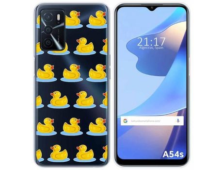 Funda para Oppo A54s TUMUNDOSMARTPHONE Dibujos Transparente Pato Multicolor