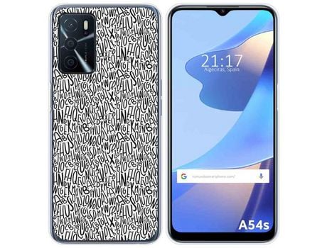 Funda para Oppo A54s TUMUNDOSMARTPHONE Dibujos Letras Multicolor