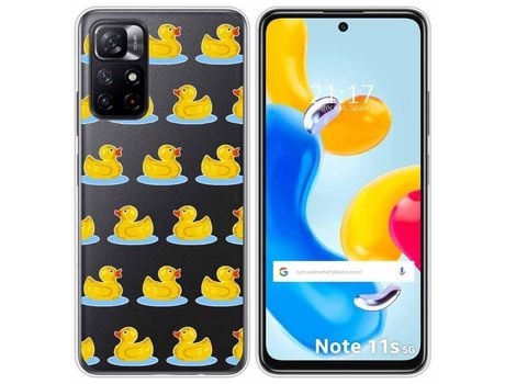 Funda para Xiaomi Redmi Note 11s 5G TUMUNDOSMARTPHONE Dibujos Transparente Pato Multicolor
