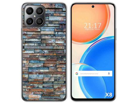 Funda para Huawei Honor X8 TUMUNDOSMARTPHONE Dibujos Ladrillo 05 Multicolor