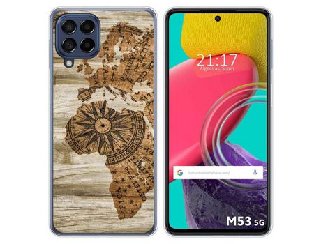 Funda para Samsung Galaxy M53 5G TUMUNDOSMARTPHONE Dibujos Madera 07 Multicolor